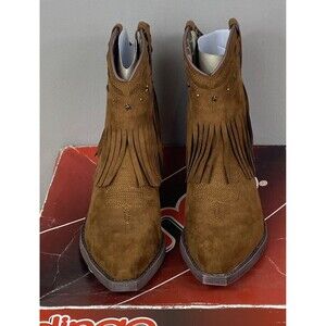 NEW Dingo Lady 7 Rust Fringe With Star Studded Western Boots Size 9M D17448